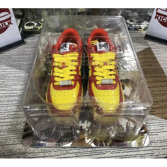 A BATHING APE BAPE STA LOW RED YELLOW SNEAKER