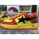 A BATHING APE BAPE STA LOW RED YELLOW SNEAKER