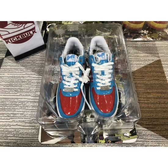 A BATHING APE BAPE STA LOW BLUE SNEAKER A BATHING APE BAPE STA LOW BLUE SNEAKER