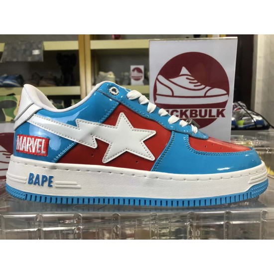 A BATHING APE BAPE STA LOW BLUE SNEAKER A BATHING APE BAPE STA LOW BLUE SNEAKER