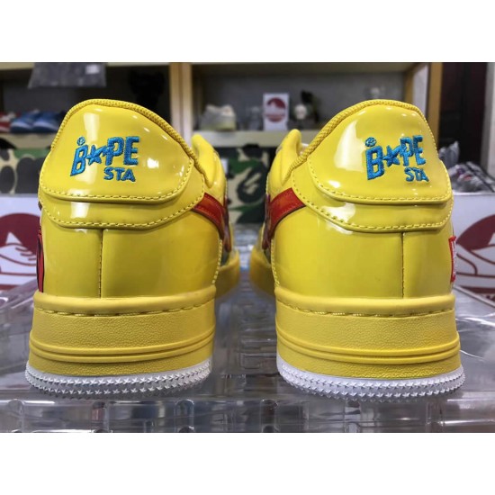 A BATHING APE BAPE STA LOW YELLOW SNEAKER A BATHING APE BAPE STA LOW YELLOW SNEAKER