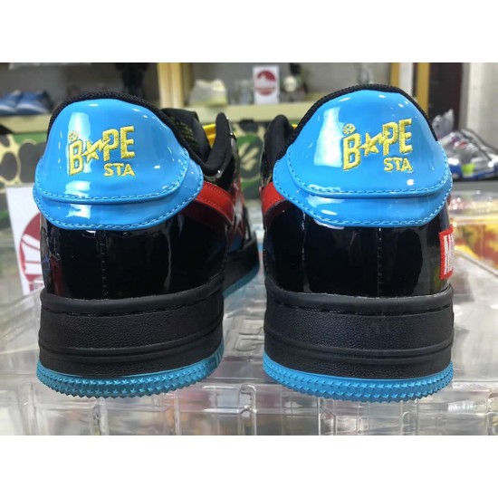 A BATHING APE BAPE STA LOW BLUE BLACK SNEAKER A BATHING APE BAPE STA LOW BLUE BLACK SNEAKER