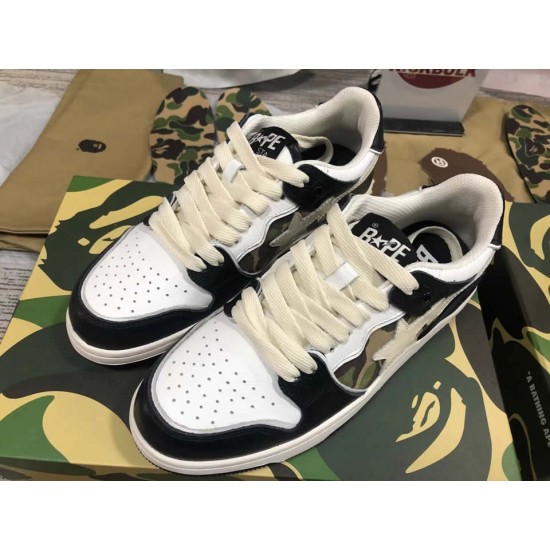 A BATHING APE BAPE STA LOW WHITE CAMOUFLAGE