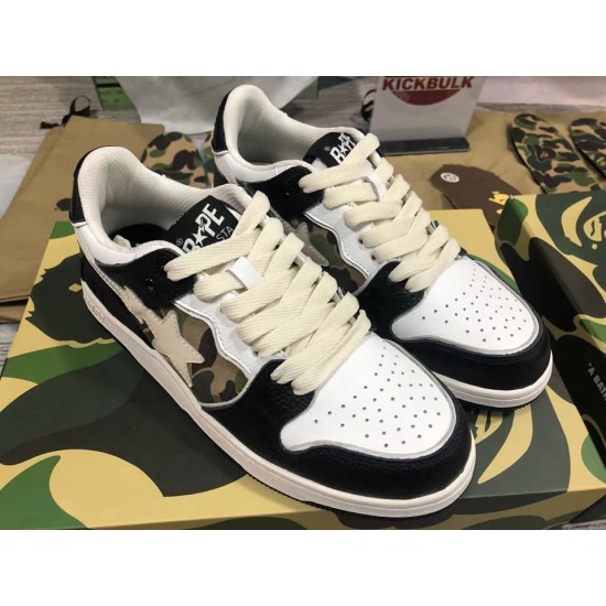 A BATHING APE BAPE STA LOW WHITE CAMOUFLAGE