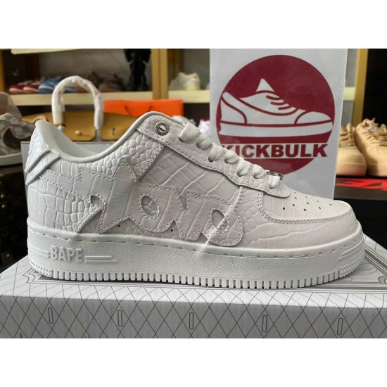 A BATHING APE BAPE STA LOW White A BATHING APE BAPE STA LOW White