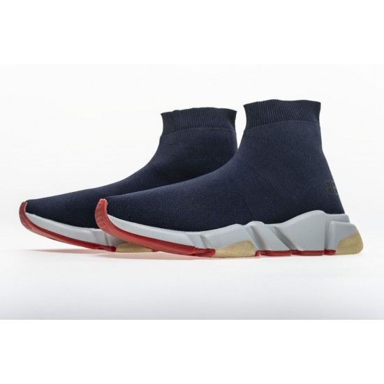 Balenciaga Speed Runner TESS S.GOMMA MAILLE NOIR Navy Blue Sneaker Balenciaga Speed Runner TESS S.GOMMA MAILLE NOIR Navy Blue Sneaker