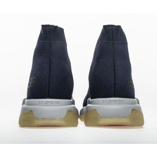 Balenciaga Speed Runner TESS S.GOMMA MAILLE NOIR Navy Blue Sneaker Balenciaga Speed Runner TESS S.GOMMA MAILLE NOIR Navy Blue Sneaker