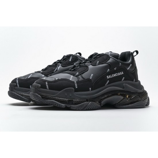 Balenciaga Triple S Letter Black 524039 W09E1 2021 Balenciaga Triple S Letter Black 524039 W09E1 2021