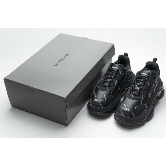 Balenciaga Triple S Letter Black 524039 W09E1 2021 Balenciaga Triple S Letter Black 524039 W09E1 2021