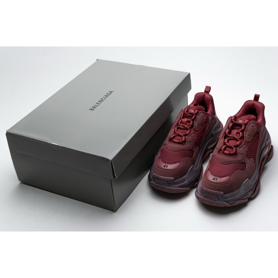 Balenciaga Triple S Red Wine 541624 W09E1 1628 Balenciaga Triple S Red Wine 541624 W09E1 1628