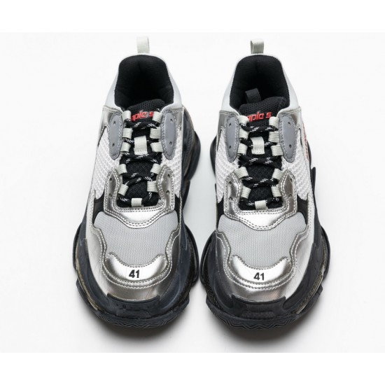 Balenciaga Triple S Black Silver 541624 W09E1 7320 Balenciaga Triple S Black Silver 541624 W09E1 7320