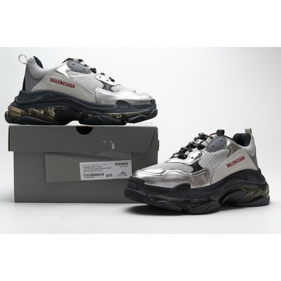 Balenciaga Triple S Black Silver 541624 W09E1 7320 Balenciaga Triple S Black Silver 541624 W09E1 7320