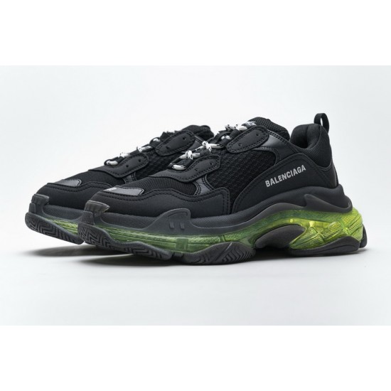 Balenciaga Triple S Black Green 541624 W09O1 2140 Balenciaga Triple S Black Green 541624 W09O1 2140
