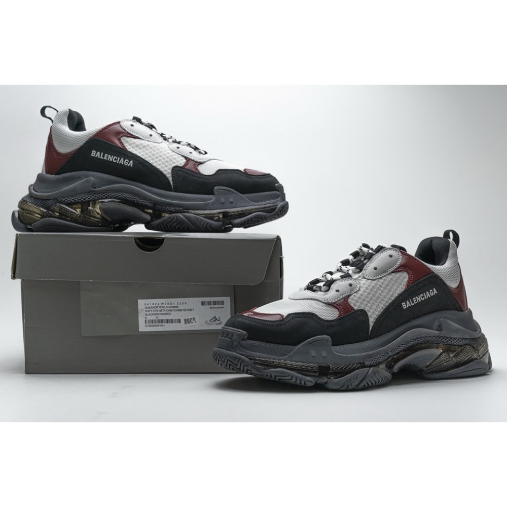 balenciaga triple s black red