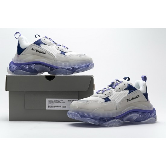 Balenciaga Triple S White Purple 544351 W09E1 1322 Balenciaga Triple S White Purple 544351 W09E1 1322