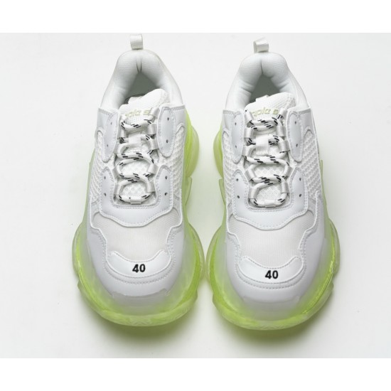 Balenciaga Triple S White Green 544351 W09E1 1331 Balenciaga Triple S White Green 544351 W09E1 1331