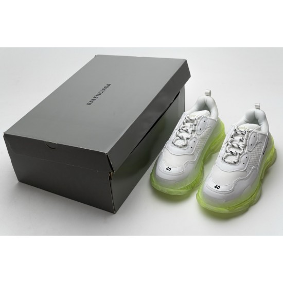 Balenciaga Triple S White Green 544351 W09E1 1331 Balenciaga Triple S White Green 544351 W09E1 1331