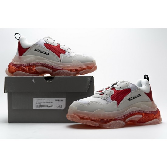 Balenciaga Triple S White Red 544351 W09E1 4552 Balenciaga Triple S White Red 544351 W09E1 4552
