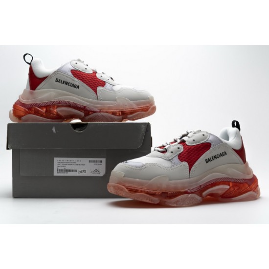 Balenciaga Triple S White Red 544351 W09E1 4552