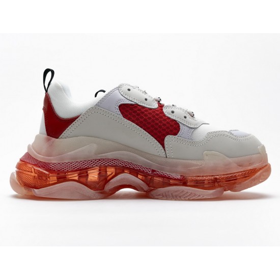 Balenciaga Triple S White Red 544351 W09E1 4552 Balenciaga Triple S White Red 544351 W09E1 4552