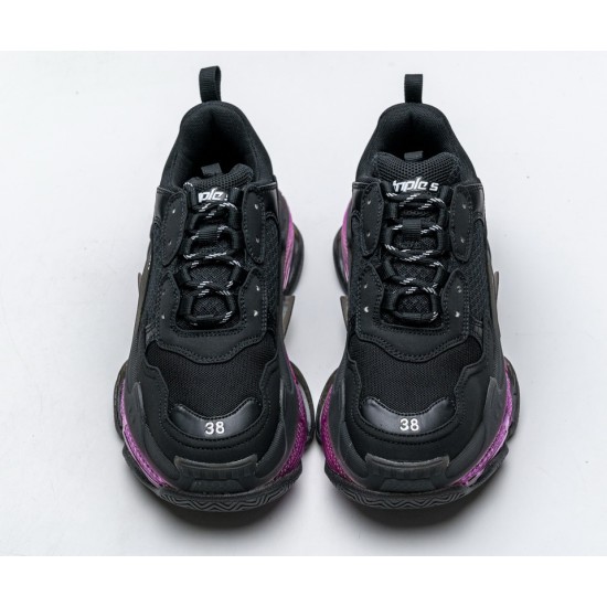 Balenciaga Triple S Black Plum Red 544351 W09O1 0829