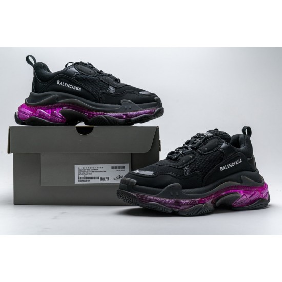 Balenciaga Triple S Black Plum Red 544351 W09O1 0829 Balenciaga Triple S Black Plum Red 544351 W09O1 0829