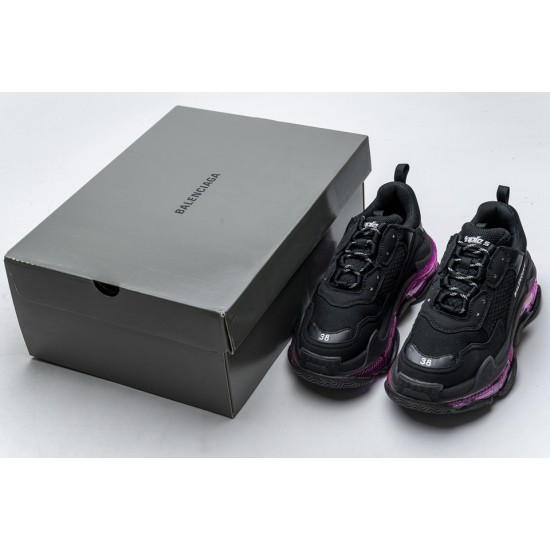 Balenciaga Triple S Black Plum Red 544351 W09O1 0829 Balenciaga Triple S Black Plum Red 544351 W09O1 0829