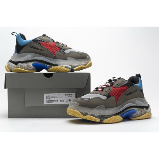 Balenciaga Triple S Blue Red 544351 W09O1 2120 Balenciaga Triple S Blue Red 544351 W09O1 2120