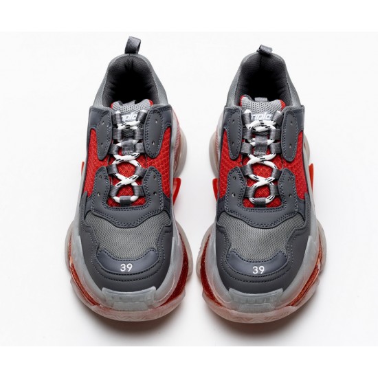 Balenciaga Triple S Grey Red 544351 W09O1 2262 Balenciaga Triple S Grey Red 544351 W09O1 2262