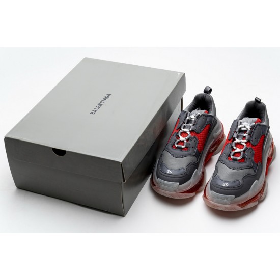 Balenciaga Triple S Grey Red 544351 W09O1 2262 Balenciaga Triple S Grey Red 544351 W09O1 2262