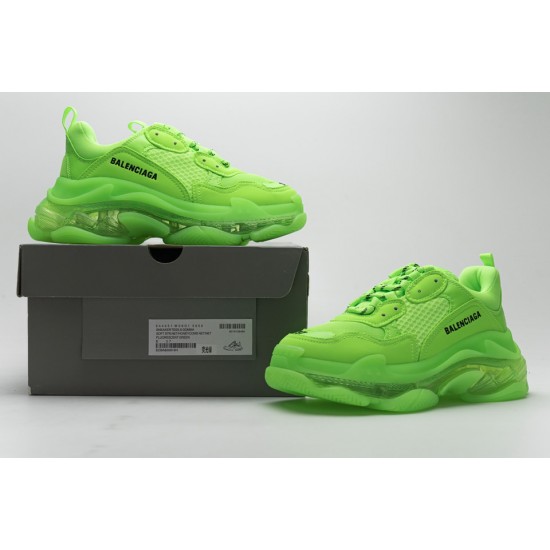 Balenciaga Triple S Fluorescent Green 544351 W09O1 3802 Balenciaga Triple S Fluorescent Green 544351 W09O1 3802