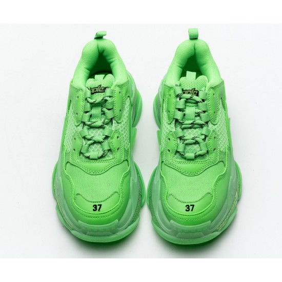 Balenciaga Triple S Fluo Green 544351 W09OL 3801 Balenciaga Triple S Fluo Green 544351 W09OL 3801