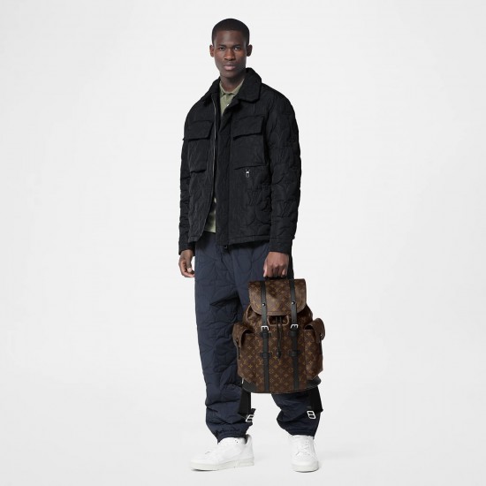 LV Backpack Christopher MM monogram Macassar Canvas M43735 LV Backpack Christopher MM monogram Macassar Canvas M43735