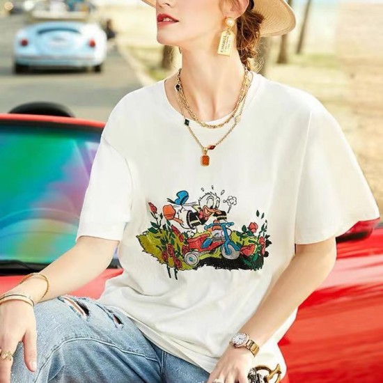Disney x Gucci Donald Duck embroidery T-shirt Disney x Gucci Donald Duck embroidery T-shirt