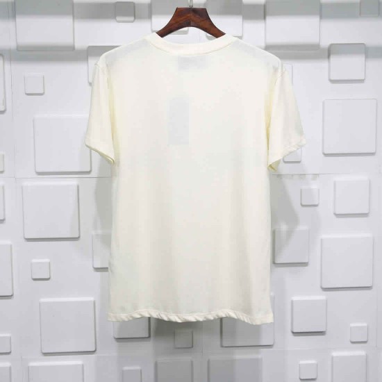 Gucci T-shirt Black white crossbar printing Pure cotton Gucci T-shirt Black white crossbar printing Pure cotton
