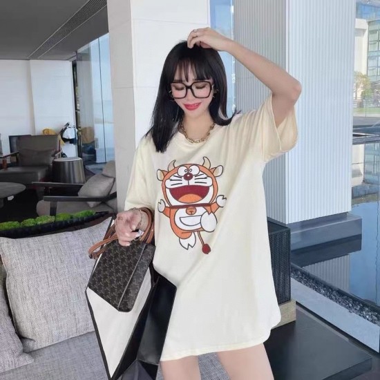 Gucci Doraemon T-shirt embroidery Pure cotton