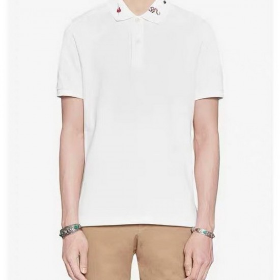 Gucci Rose embroidery Polo Pure cotton