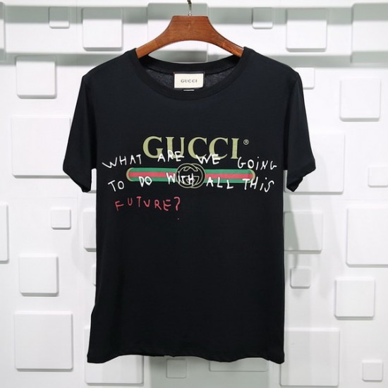 Gucci T-shirt Signature graffiti Pure cotton white/black Gucci T-shirt Signature graffiti Pure cotton white/black