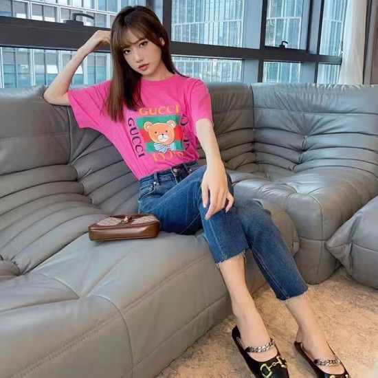 Gucci Teddy bear T-shirt embroidery Pure cotton Gucci Teddy bear T-shirt embroidery Pure cotton