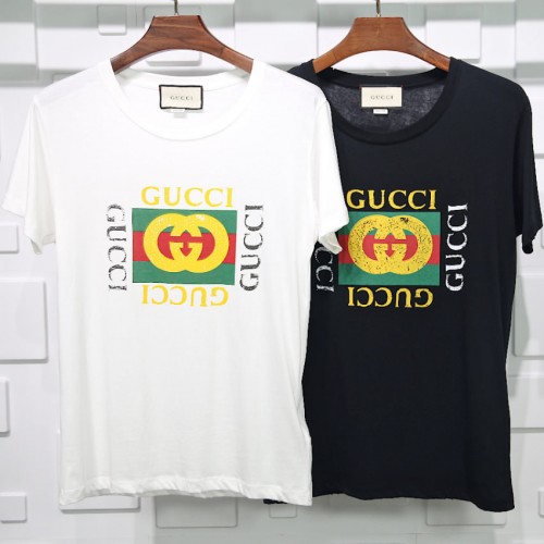 Gucci T-shirt printing classic Square logo Pure cotton