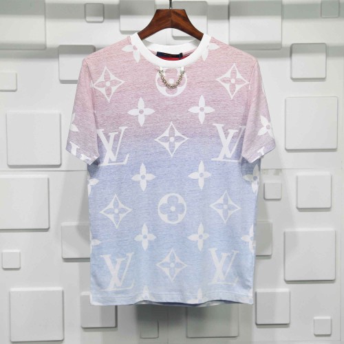 Louis Vuitton Red and blue gradient T-shirt