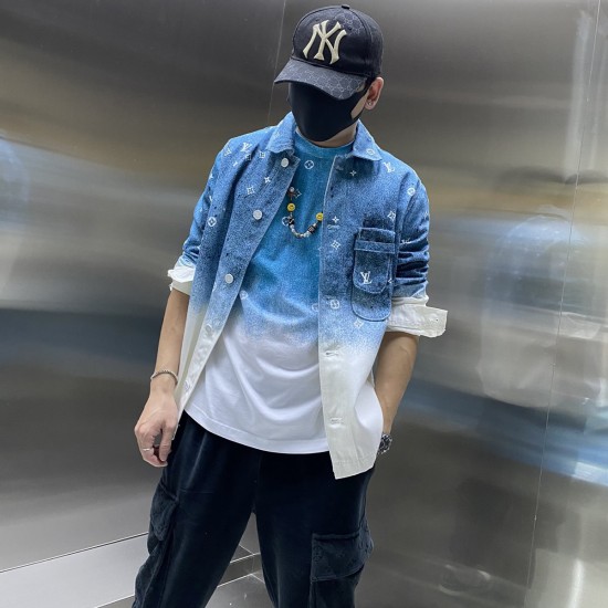 Louis Vuitton Blue White gradient T-shirt Louis Vuitton Blue White gradient T-shirt