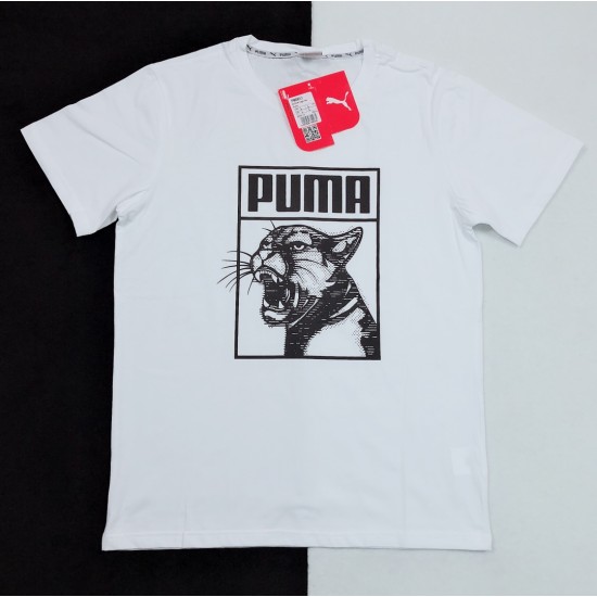 Puma Short sleeve T-shirt Round neck Pure cotton LS20612371X85