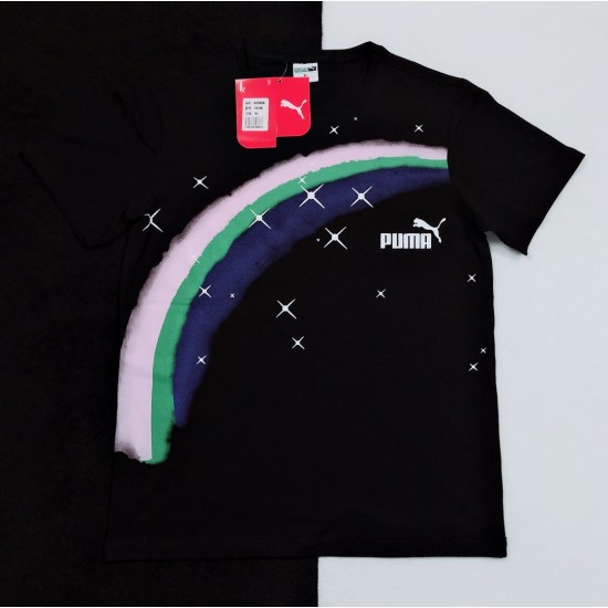 Puma T-shirt Couple short sleeve Round neck Pure cotton LS321321X90