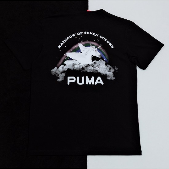 Puma T-shirt Couple short sleeve Round neck Pure cotton LS321321X90