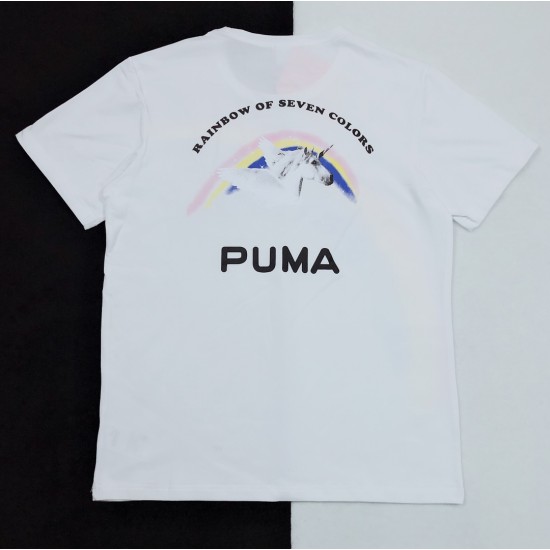 Puma T-shirt Couple short sleeve Round neck Pure cotton LS321321X90