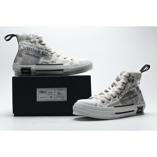 Dior B23 Oblique Transparency High H565 White Black Dior B23 Oblique Transparency High H565 White Black