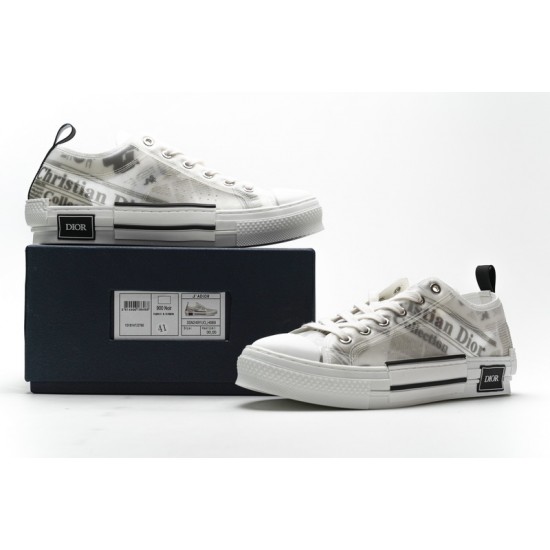 Dior Newspaper Low 3SN249YUO_H069 White Dior Newspaper Low 3SN249YUO_H069 White