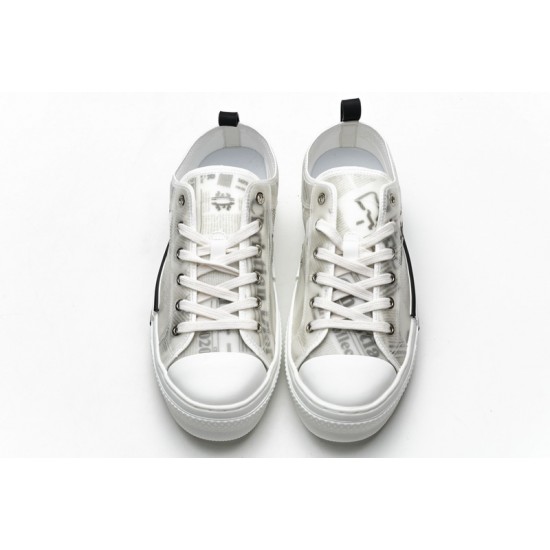 Dior Newspaper Low 3SN249YUO_H069 White Dior Newspaper Low 3SN249YUO_H069 White