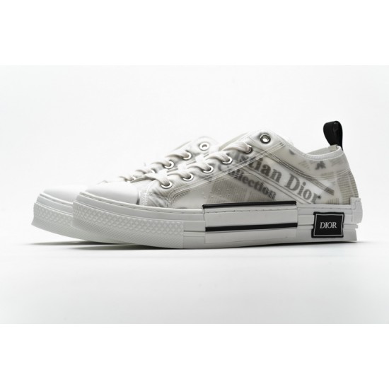 Dior Newspaper Low 3SN249YUO_H069 White Dior Newspaper Low 3SN249YUO_H069 White
